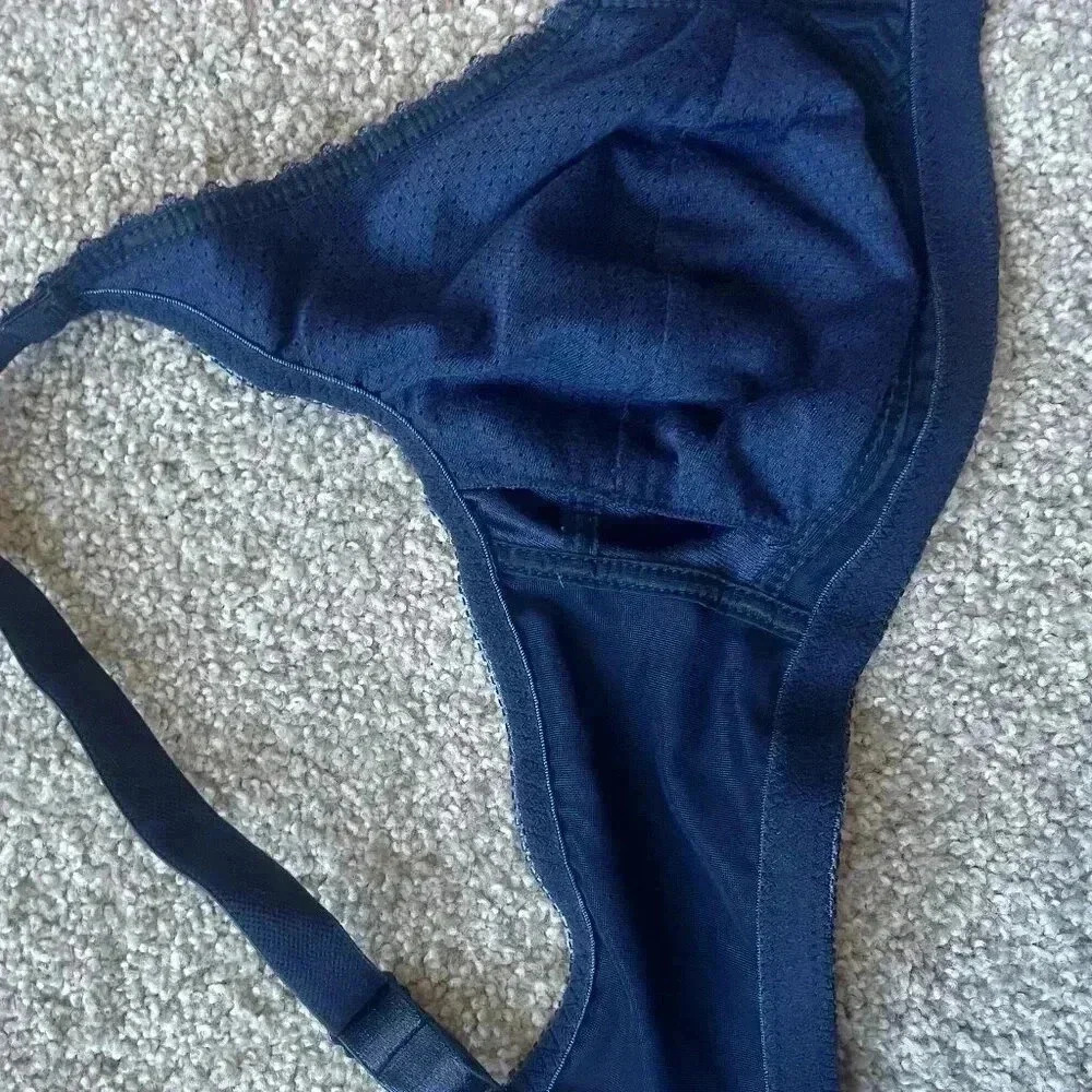 Trulife Barbara Navy Mastectomy Soft Cup Lace Bra 42B - Picture 6 of 10